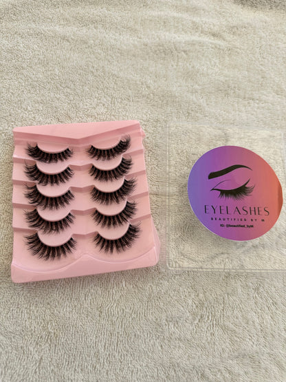 BM004: Volumized most natural Full Strip False Lashes 5 Pairs
