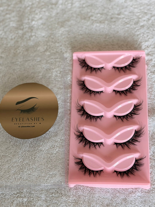 BM009 Fluffy & wispy false eyelashes 5 pairs