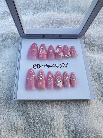 NM03: Pink Rush Gel Press on Nails