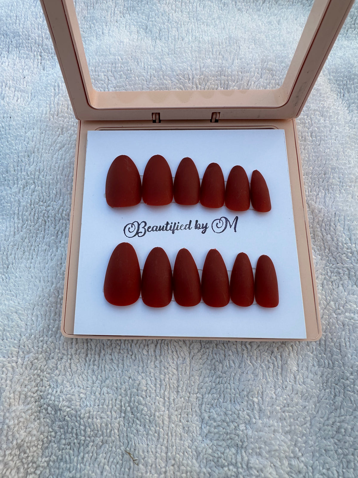 NM02: Matt Almond Shaped Press on Nails