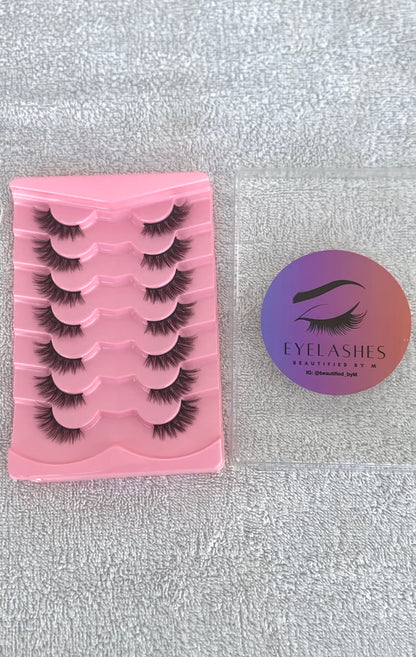 BM01: Premium Natural Half Cat Eye Lashes 7 Pairs
