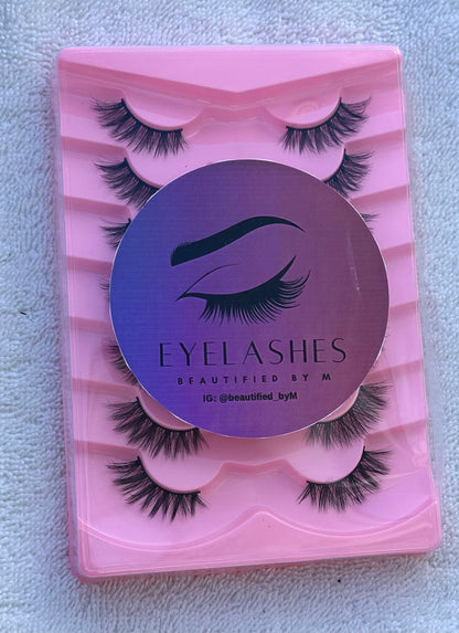 BM01: Premium Natural Half Cat Eye Lashes 7 Pairs