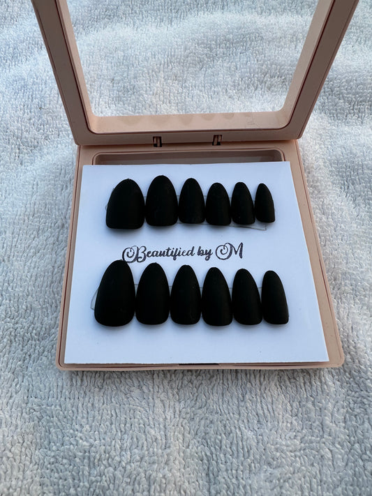 NM02: Matt Almond Shaped Press on Nails