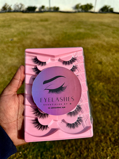 BM01: Premium Natural Half Cat Eye Lashes 7 Pairs