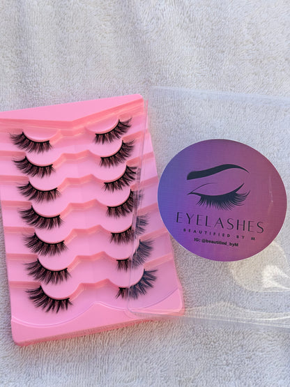 BM01: Premium Natural Half Cat Eye Lashes 7 Pairs