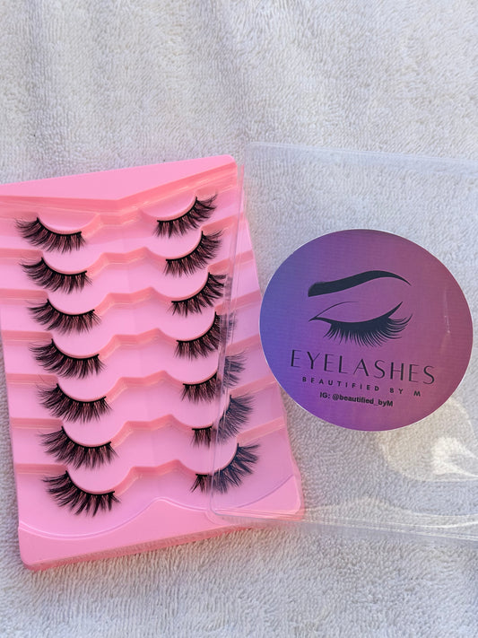 BM01: Premium Natural Half Cat Eye Lashes 7 Pairs